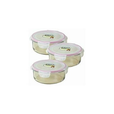 Kinetic 01333 Go Green GlassLock 6 Piece Round Food Storage Set