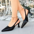 thumbnail image 4 of Purcolt Women's Slingback Kitten Heel Pumps Shoes Closed Pointed Toe Sandals Evening Party Wedding Slip on Dress Shoes, 4 of 4