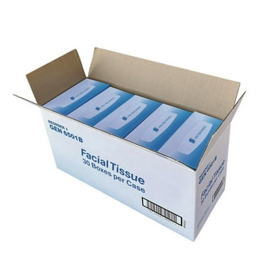 GEN Facial Tissue, 2-Ply, White, Flat Box, 100 Sheets/Box, 30 Boxes/Carton
