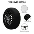 thumbnail image 4 of Easygdp Mushroom Bee Automobile Tire Dust Cover, 14-17in Spare Tire Cover Universal Fit for Trailer, Car, Truck, SUV, Jeep - 15 inch, 4 of 9