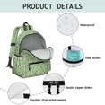 thumbnail image 4 of Cow and Spot Green Pattern Cute School Backpack with Padded Back and Adjustable Shoulder Straps 13.4"x11"x4.7", 4 of 5