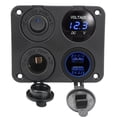 thumbnail image 4 of Dual USB Charger for Boat Marine RV Truck Camper Vehicles 12V Cigarette Lighter 4 In 1 Car Charger 4.2A Voltmeter ON-OFF Switch ,Enhanced Security, 4 of 6