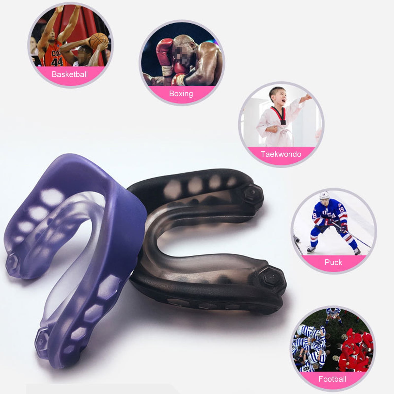 1Pc Teeth Protector Mouth Guard Protective Brace for Adults Basketball Boxing 