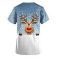 thumbnail image 5 of LSLJS Christmas Blouse de Noël à Manches Courtes Col en V avec Poches Imprimées pour Femmes, Scrub Tops, 5 of 5
