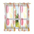 thumbnail image 6 of Yayeee Window Curtains Light Filtering 63"x52" Grommet Panel Pair Home Living Room Decor, White Grapefruit Slices, 6 of 7