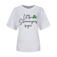 thumbnail image 4 of LUOGENLI T-shirts pour Femmes pour la Saint-Patrick et T-Shirt de Mode Imprimé à Manches Courtes pour Femmes T-shirts pour Femmes T-Shirt Graphique Saint-Patrick Blanc m, 4 of 5