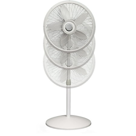 Lasko Elegance and Performance 18" 3-Speed Oscillating Pedestal Fan, White, 1820