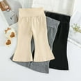 thumbnail image 2 of XIYON Pants For Girls Baby Girl's High Waist Flare Pants 3 Pack Soft Toddler Casual Bottoms Infant Fashion Bottom Trousers For Daily Wear 2-3 Years, 2 of 9