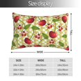 thumbnail image 2 of Rateoe Cherries and Ladybirds Pattern Decorative Pillow Case,Throw Pillow Covers,Plush Pillow Cover,Soft Pillow Case,Velvet Pillow Case-14"x20", 2 of 6