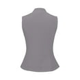 thumbnail image 5 of Breezora Women's 3 Button Sleeveless Vest Suit Set Lightweight Comfortable Summer Outfit for Business Casual and Daily Wear M Size Grey, 5 of 9