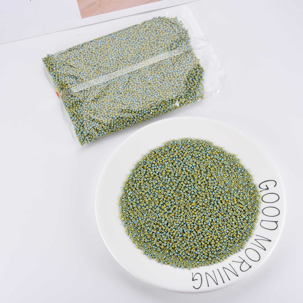 8/0 Glass Seed Beads Opaque Colours Seep Deep Sky Blue 3mm hole:1mm