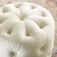 thumbnail image 6 of Modway Amour Tufted Button Round Performance Velvet Ottoman in Ivory, 6 of 6