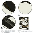 thumbnail image 3 of Designart Black, Silver And Gold Blending Swirls II Canvas Wall Art, 3 of 5