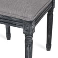 thumbnail image 3 of GDF Studio Brownell French Country Wood and Cane Upholstered Dining Chairs, Set of 6, Gray, 3 of 10