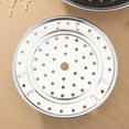 thumbnail image 4 of Stainless Steel Round Steamer Rack with Detachable V-Shaped Stand for Steamer Cooking Stackable Vegetables Dumplings Fish Seafood Versatile Kitchen Tool-18cm, 4 of 8
