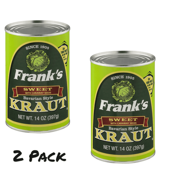 ( 2 Pack ) Frank's Bavarian Style Sauerkraut, 14 oz, Can