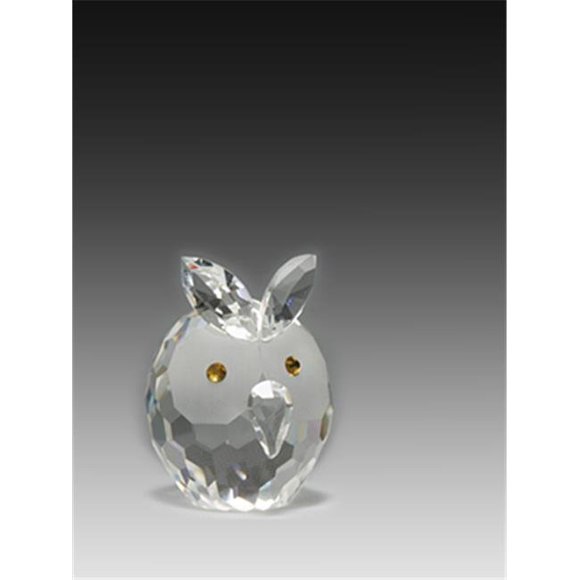 645-27 1.06 L x 1.37 H in. Crystal Owl Birds Figurines
