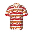 thumbnail image 2 of Picia Red Lobster Gentle Cotton Regular Fit Short Sleeve Casual Hawaiian Shirt for Men-3X-Large, 2 of 9