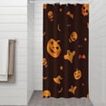 thumbnail image 2 of Glowing Halloween Icons Pattern Shower Curtain 36"x72" ,Bathroom Decorative Shower Curtains Set with 12 Hooks,Modern Waterproof Washable Shower Curtain, 2 of 6