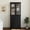 72”H-Black, variant on CBJCBJ 77.5" Retro Bookcase with Storage Cabinet and Removable Display Shelf, Suitable for Living Room, Study Room,Green