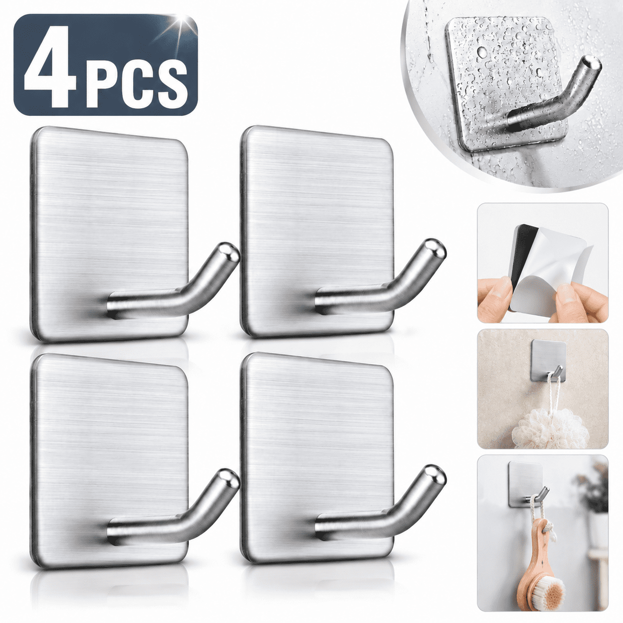 Shower Door Hooks(7 Inch),Extended Over Door Hooks for Bathroom