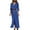 Blue dress for Women, variant on HAPIMO Women's Knee Length Cotton Dress Sale Colorblock Zipper Neck Autumn Dresses Long Sleeve Drawstring Empire Waist Trendy Holiday Winter Army Green S