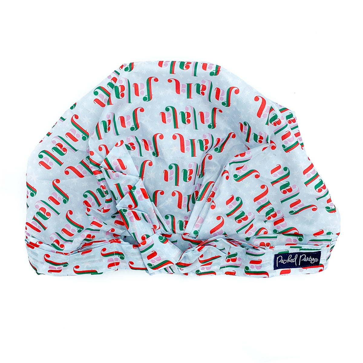 Packed Party 'Fa La La Fun' Reusable + Adjustable Tie Shower Cap