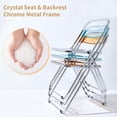thumbnail image 4 of Modern Acrylic Transparent Folding Chairs-Ghost Stackable Crystal Folding Chair-PC Plastic Living Room Seat-Chrome Frame, 4 of 6