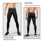 YUSHOW 3 Pack Mens Tights Cool Dry Compression Leggings for Men Base Layer Bottom for Sports and Gym M