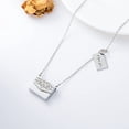 thumbnail image 3 of MYSTICPOEM Sterling Silver I love You Envelope Necklace Embellished with Crystals from Austria,hypoallergenic Message Pendant jewelry, Anniversary Birthday Gifts Present for Women, 3 of 5