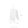 thumbnail image 3 of Karat [250 ct] Balboa Paper Shopping Bag with Twisted Handles, White, 3 of 6