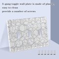 thumbnail image 4 of Dailycode Light Switch Plate Covers 2 Gang Wall Plate Plastics Outlet Covers for Kitchen Home Office Decor Line Hexagonal Texture, 4 of 8