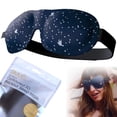 thumbnail image 2 of SMUG 100% Blackout Deep Sleep Mask, Adult, Contoured 3D Lash Protector, Blue Night Sky, 3 Pack, 2 of 6