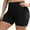 black, variant on Attraco Womens Plus Size Swim Shorts Solid Swim Bottoms High Waist Bathing Suit