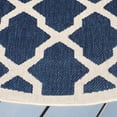 thumbnail image 4 of Safavieh Courtyard Amber Geometric Indoor/Outdoor Area Rug, Navy/Beige, 7'10" x 7'10" Round, 4 of 10