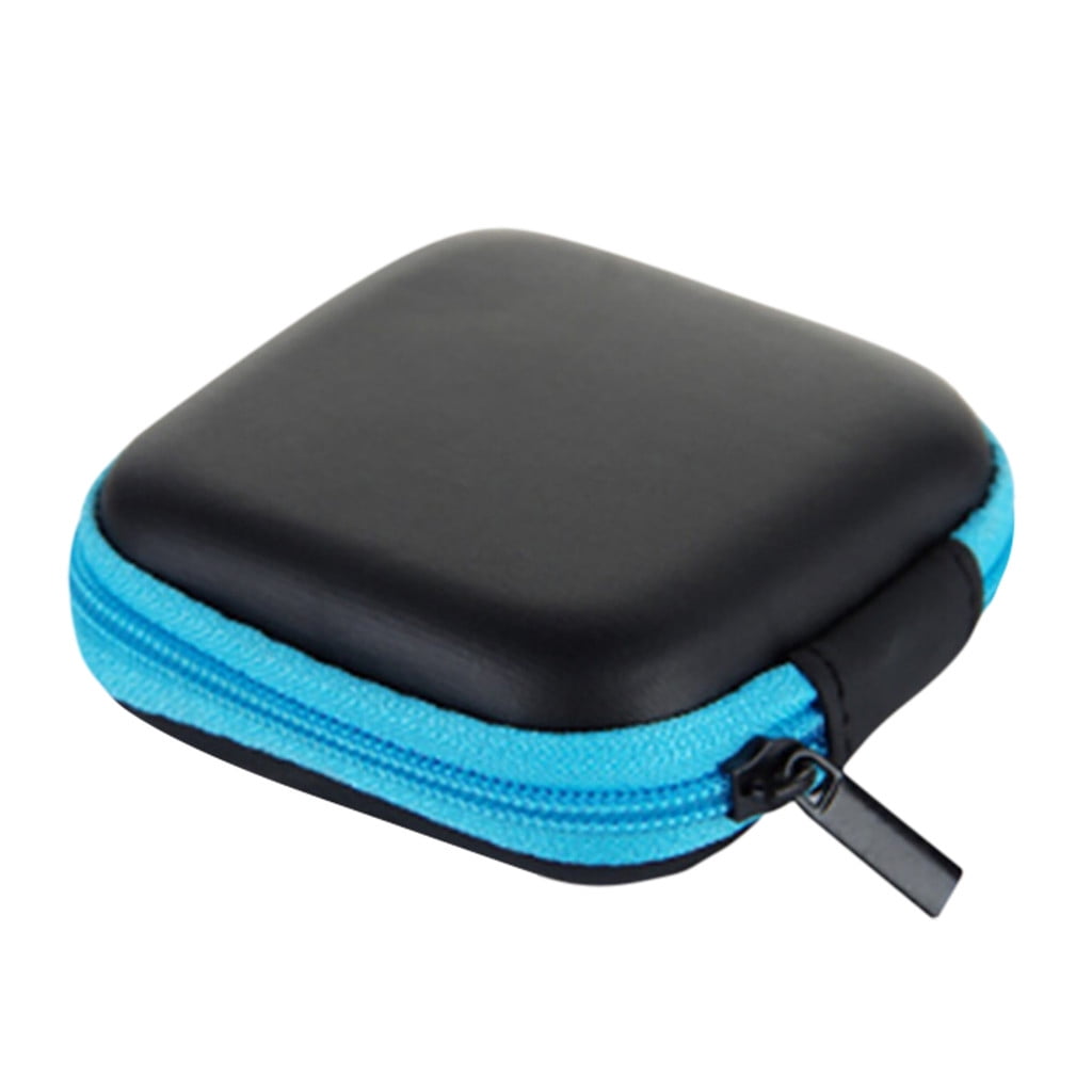Storage Bag Mini Zipper Hard Leather Earphone Storage Bag Earphone Pouch Box EAN13