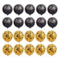 thumbnail image 1 of 20 Piezas Negro Dorado Globo de Látex para Cumpleaños Aniverario Decoración de Letras Dorado de Foto 40, 1 of 9