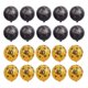 thumbnail image 1 of 20 Piezas Negro Dorado Globo de Látex para Cumpleaños Aniverario Decoración de Letras Dorado de Foto 40 perfecl Globos De Cumpleaños De Látex, 1 of 8