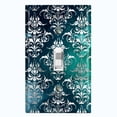 thumbnail image 1 of Metal Light Switch Plate Cover Elegant Teal White Damask DAM048, 1 of 13