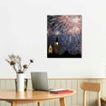 thumbnail image 2 of Nawypu Canvas Wall Art New Year fireworks over Prague Czech Republic Giclee Prints Artwork Modern Painting Pictures Wall Decor for Home Office Bedroom Ready to Hang (16”x24”x3pcs), 2 of 4