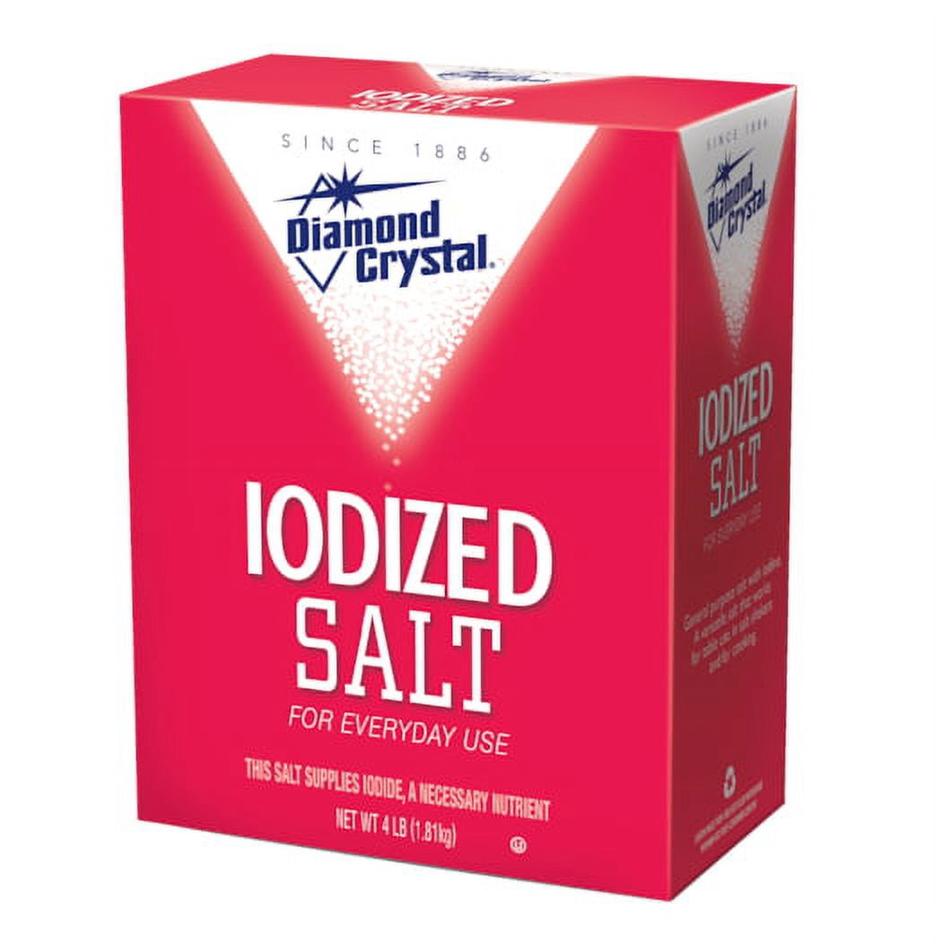 (Price/Case)Diamond Crystal 110035850 Table Salt Plain, 4 Pounds