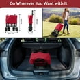 thumbnail image 4 of VECUKTY Collapsible Garden Wagon Cart with Removable Canopy Red, 4 of 9