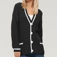 thumbnail image 2 of Timegard Cardigan pour Femmes à Boutons Manches Longues Col en V Ouvert Chandail Automne Décontracté Surdimensionné, 2 of 4