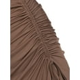thumbnail image 4 of ZAFUL for Women Prom Dress or Cocktail Dress Evening Part Dress Cami Top and Ruched Slit Skirt Set Deep Coffee M, 4 of 5