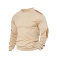 thumbnail image 3 of Colorblock Sweatshirts for Men Long Sleeve Round Neck Pullover Casual T-shirt Workwear Regular Fit Sweater Oversized Sweatshirts Soft Classic Tops Comfortable Loungewear, 3 of 7