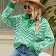 thumbnail image 2 of JINMGG V Neck Sweaters for Women Fall Winter Clearance,Women's Fashion Casual Color Long Sleeve V-Neck Sweater, 2 of 9
