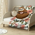 thumbnail image 2 of ARISTURING  Sloth Flannel Throw Blanket  Lightweight Office Couch Sofa Bedroom for Kid Adults All Season, 2 of 6