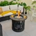 thumbnail image 1 of 32-Inch 30,000 BTU Fire Pit Table with Fire Glass and Protective PVC Cover, 1 of 10