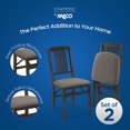 thumbnail image 2 of MECO Stakmore Wood Fabric Upholstered Seat Folding Chair Set, Espresso (2 Pack), 2 of 8