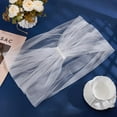 thumbnail image 3 of Chales de tul blanco Chal de tul de un solo hombro Capas de novia desmontables, 3 of 9